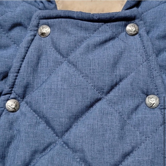 Nautica Blue Snap Up Front Fleece Baby Snow Suite Size 6/9M - Picture 4 of 6